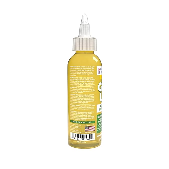 Hollywood Beauty Gro Up! Daily Hair & Scalp Oil with Rosemary, Mint, and Biotin, 4 fl oz