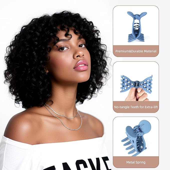 7Pcs Root Lifting Hair Clips for Thin Thick Curly Hair Volume Claw Clip Styling Volumizing Claw Clamps No Crease Bounce Curl Volume Root Clips Accessories Curl Keeper Claw Clip for Women Girls