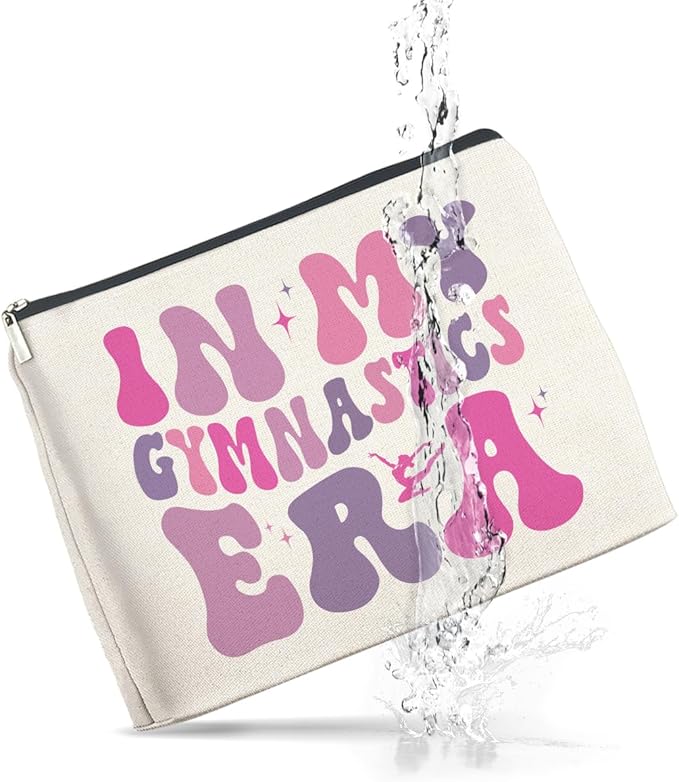 Makeup Bag Gymnast Gifts for Women, Funny Gymnastics Gifts in My Gymnastics Era Cosmetic Bag Zipper Makeup Pouch