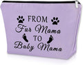 Sazuwu Purple Makeup Bag - Travel & Daily Use Cosmetic Case - Women's New Mom Gifts, Baby Shower, Pregnancy Announcement, Mother's Day, Purple