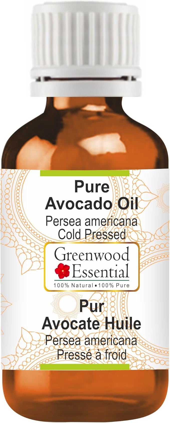 Greenwood Essential Pure Avocado Oil (Persea americana) Cold Pressed 10ml (0.33 oz)