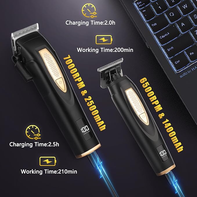 GSKY Mens Hair Clipper, Hair Cutting Kit, Beard Trimmer for Men, Foil Shavers, Hair Trimmer Barber Clippers Set, Mens Clippers and Grooming Set, Barber Trimmers Professional, Beard Shaver for Men