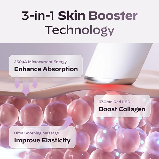Superform Galvanic Booster Blush Pink, 1min booster for ageless skin, anti-aging and firming pocket booster, glow on the go, Korean skincare, Gifts, Stocking Stuffers for Women