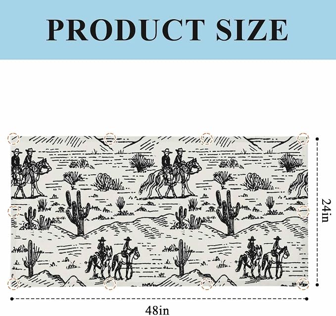 2 Pack Fluorescent Light Cover, Western Cowboys Light Covers - Image 3
