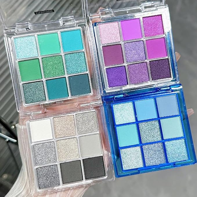 Purple and Pink Glitter Eyeshadow Palette Makeup,Lavender Mauve Light Pink Baked Eye Shadow Palette,Purple Makeup Pallet Long Lasting Waterproof Womens Eyeshadows