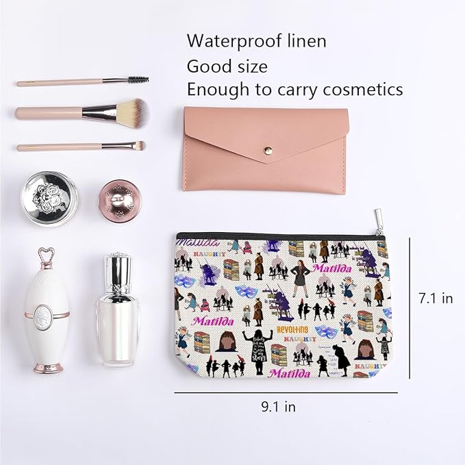 Musical Inspired Gift Television Gift Comedy Tragedy Mask Theatre Drama Cosmetic Bag Musical Theatre Gift Travel Toiletry Makeup Organizer Zipper Pouch