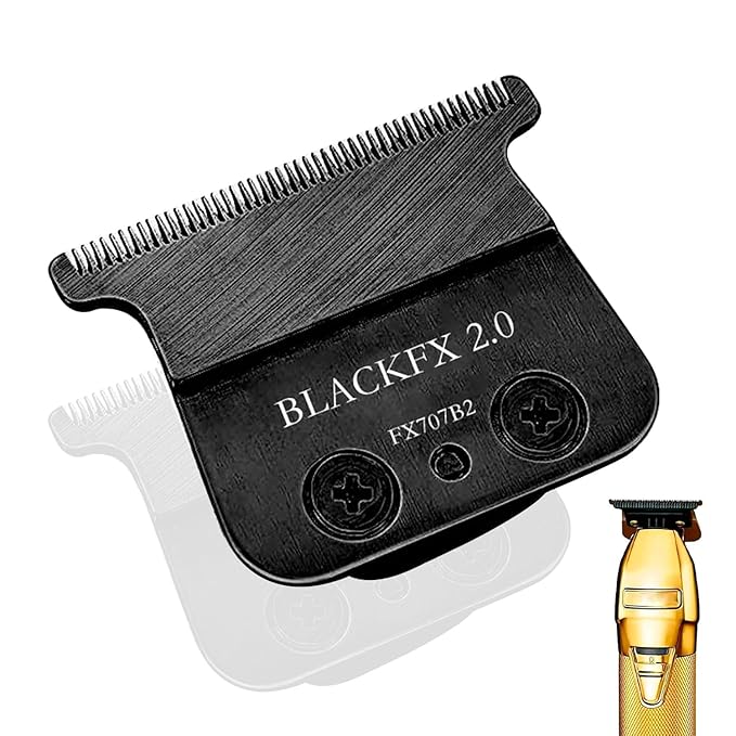 BLACKFX 2.0 Replacement Blades Compatible with BaBylissPRO FX787 & FX726 Trimmers, for Outlining Hair Trimmers (FX787) and Trimmers (FX726) -black