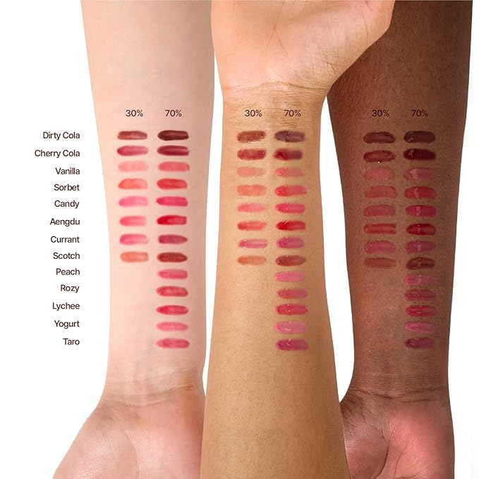 fwee 3D Voluming Gloss 70% (Rich) | Rozy 70% | High Shine, Non-Sticky Lip Gloss for Makeup | Long-Lasting, Moisturizing Gel Formula | 30%, 70% Pigment Options | 5.3g