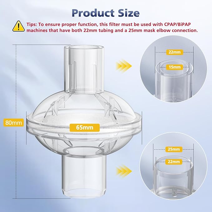 12 Pcs CPAP Inline Filters, Universal Inline CPAP Filter Compatible - Image 3