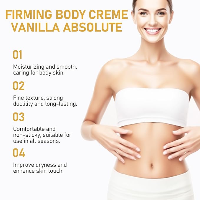 Champagne Body Firming Cream,Lift Body Creme,Skin Moisturizer Tightens,Anti Aging Firming Lotion,Hydrating Legs and Arms 8 Fl oz (1Pcs,Vanilla)