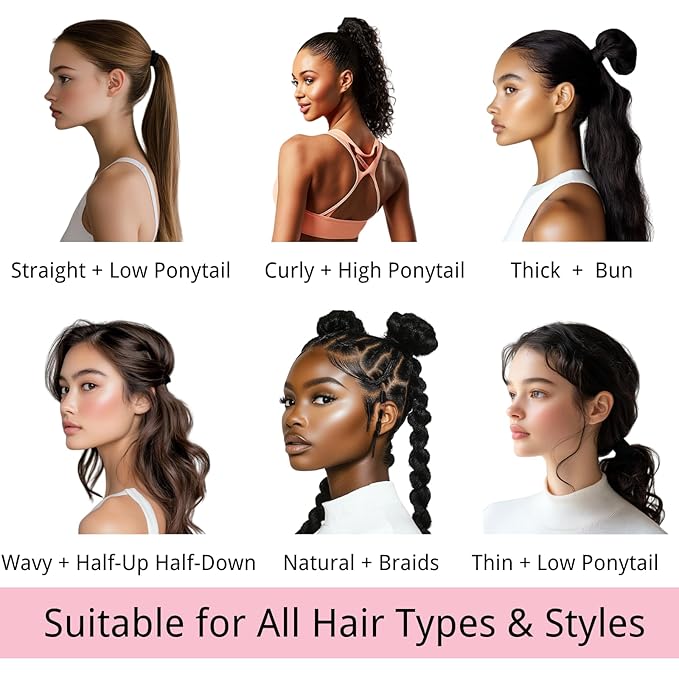 LuSeren 120PCS Colorful Hair Ties for Women – Soft Seamless Nylon Ponytail Holders, No Damage Fabric Hair Elastics for Thick Hair & Daily Matching