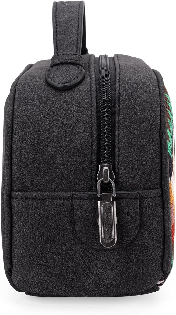 Montana West Wrangler Makeup Bag for Women Small Cosmetic Toiletry Bags Western Make Up Pouch Durable Cute Travel Purse,Black