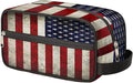 Travel Toiletry Bag for Women Men Retro American USA Flag Lightweight Cosmetic Makeup Bag Organizer Waterproof Shaving Bag Dopp Kit with Large Capacity for Toiletries and Shaving Accessories