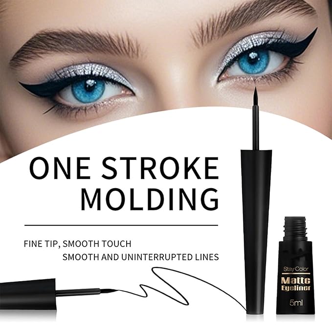 MAEPEOR Ultra-Fine Liquid Eyeliner Light Brown High-Pigmented Matte Eyeliner Pen Stay All Day Makeup with Fine Brush Tip (L03 Safari Matte)