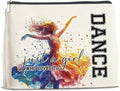 Makeup Bag Dance Lovers Gifts for Women Dancer Teacher, Just a Girl Who Loves Dance Cosmetic Bag Zipper Makeup Pouch