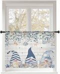 Sheer Curtains 45 Inch Length, Coastal Eucalyptus Leaf Semi Sheer Curtains by Unknown