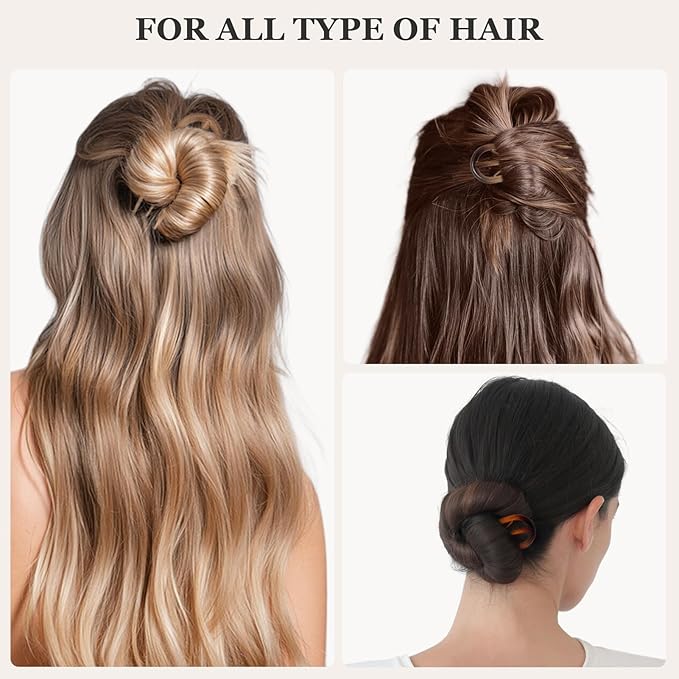 Sunolga 6PCS French Hair Pins for Women, French Pins Hair, Large Hair Styling Pins for Thin Thick Hair, Unique 3 Internal Teeth Hair Sticks Hairpin（Amber）