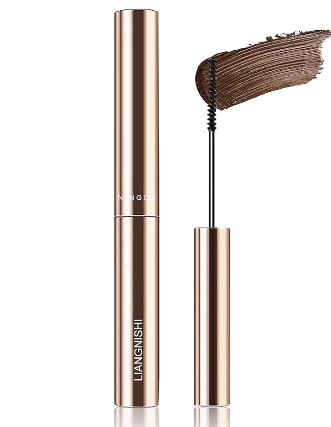 Brown Mascara for Fine Short Lash & Older Women & Mulit-layered Lashes, Ultimate Length Volumizing Lower Bottom Lashes Mascara, Ultra-Precise Slim Adjustable Brush to Any Angle, Smudge-proof