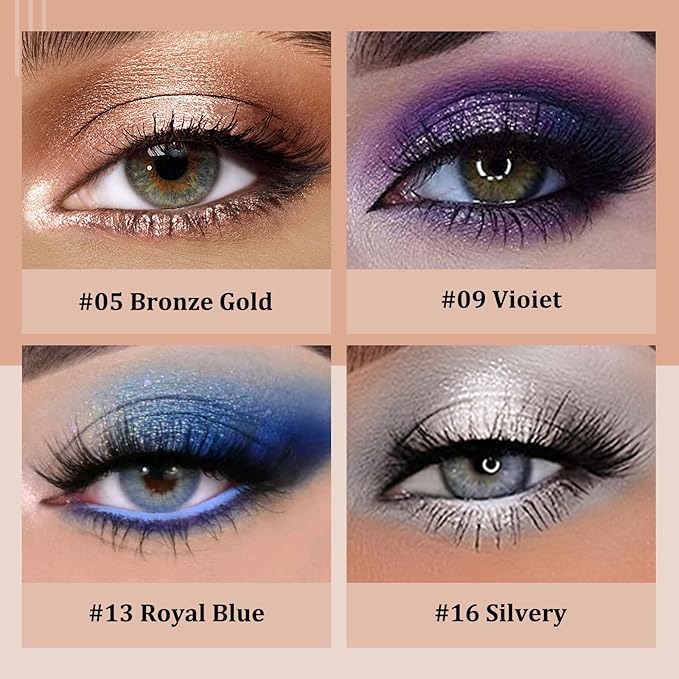 Colorful Shimmery Eye Shadow Stick Glittering Eye Shadow Stick Set with Retractable and Waterproof Eyeshadow Pencil for Long-Lasting Makeup Eyeshadow (Type A 8 Pcs)