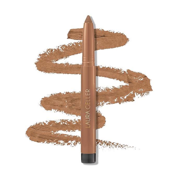LAURA GELLER NEW YORK Kajal Longwear Kohl Eyeliner Pencil - Khaki Kohl - Caffeine and Vitamin E - Smooth & Blendable Liner - Built-In Sharpener