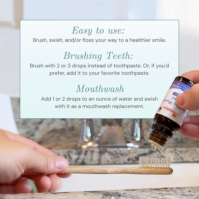 OraWellness Healthy Mouth Blend Organic Tooth Oil, Flouride Free Made in The USA Toothpaste & Mouthwash Alternative, Natural Rinse for Healthy Teeth & Gums for Women, Men and Kids, Pack of 3
