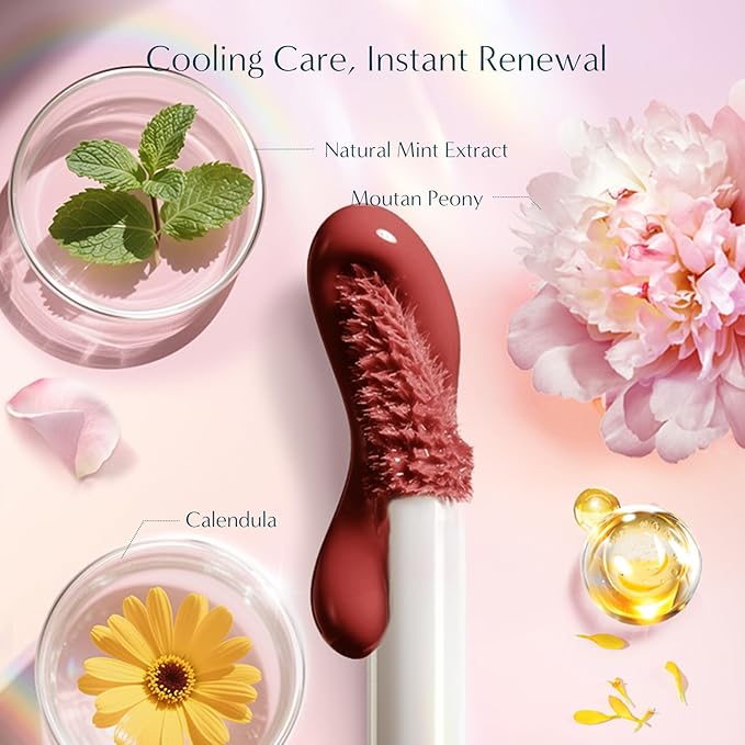 FLORASIS Celestial Luster Lip Gloss Smooth Lipstick Lips Color (02 Rosé Peach)