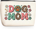 Wenboco Dog Mom Gifts for Women Makeup Bag, Flower Travel Cosmetic Bag Dog Lovers Gifts for Women, Pet Owner, Portable Pouch Purse Travel Essentials Toiletries Accessories，Christmas Birthday Gift