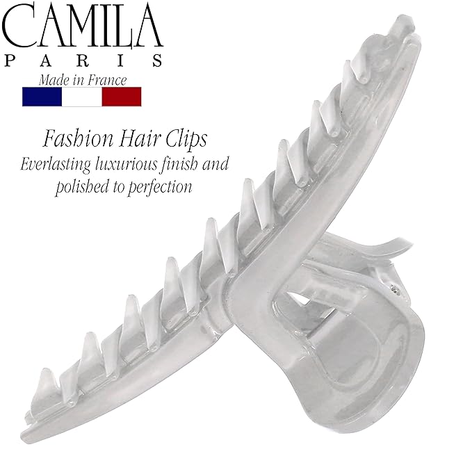 Camila Paris CP3230 French Hair Clip for Women, Narrow, Strong Hold Grip Double Teeth Girls Hair Claw Clips Jaw, Fashion Durable Styling Hair Accessories for Women, Made in France