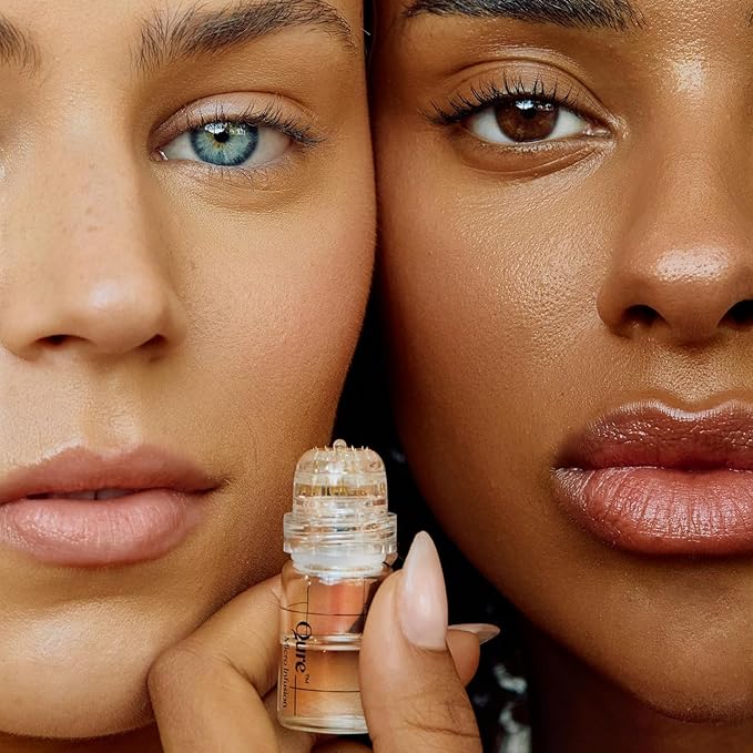 Qure Micro Infusion System for Face & Neck - Facial Moisturizing Essence, Even-looking tone, Serum for All Skin Types, Refreshed and Luminous Skin - 2-Month Supply