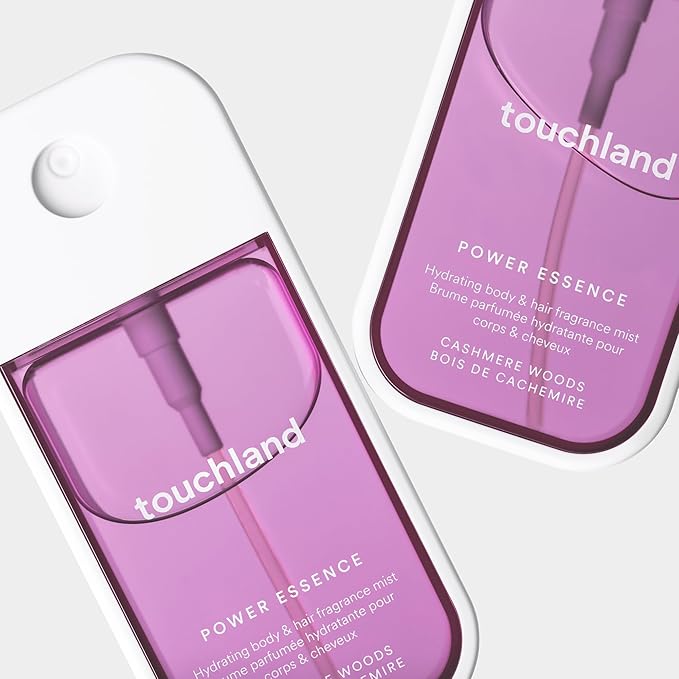 Touchland Hydrating Body & Hair Fragrance Mist, Cashmere Woods, 2 FL. OZ. Travel Size Body Spray