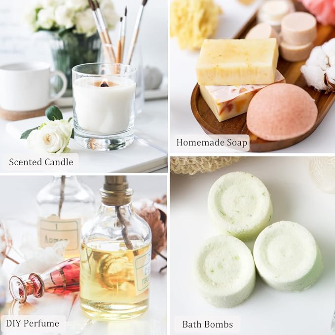PHATOIL 9PCS Fruit Fragrance Oil Set for Soap Making Diffusers, 10ml/0.33fl.oz Cucumber Melon, Coconut & Vanilla, Peach, Pear, Green Apple, Blueberry, Apple, Fig, Lemon Fragrance Oil Essential Oils