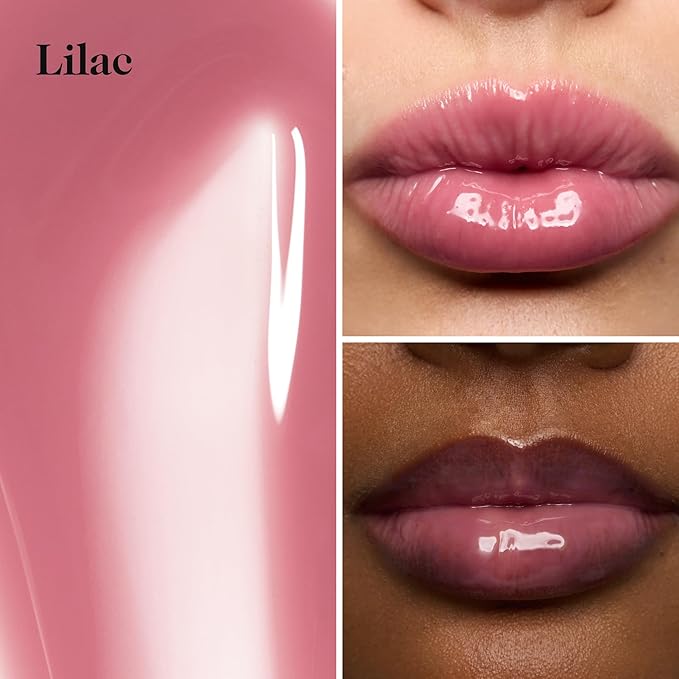 goop Beauty Hydra-Barrier Gel Gloss | Hydrating Lip Gloss to Moisturize & Plump Lips | Hyaluronic Acid & Vitamin E | Lilac - Sheer Amethyst | 0.13 oz