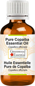 Greenwood Essential Pure Copaiba Essential Oil (Copaifera officinalis Steam Distilled 30ml (1.01 oz)