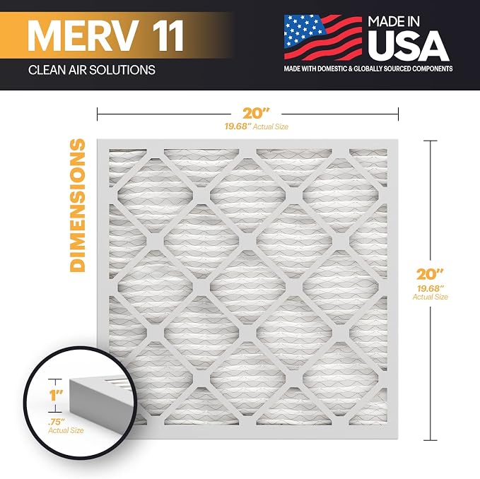 BNX 20x20x1 MERV 11 Air Filter 2 Pack - Image 2