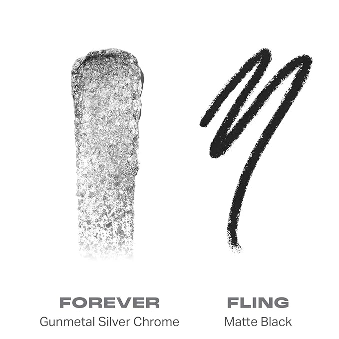 Morphe Mixed Signals Dual-Ended Eyeshadow Stick - Cream Eyeshadow Pigment & Chrome Liquid Flakes for Bold, Layered Eye Makeup Looks - Forever/Fling (0.96 oz)