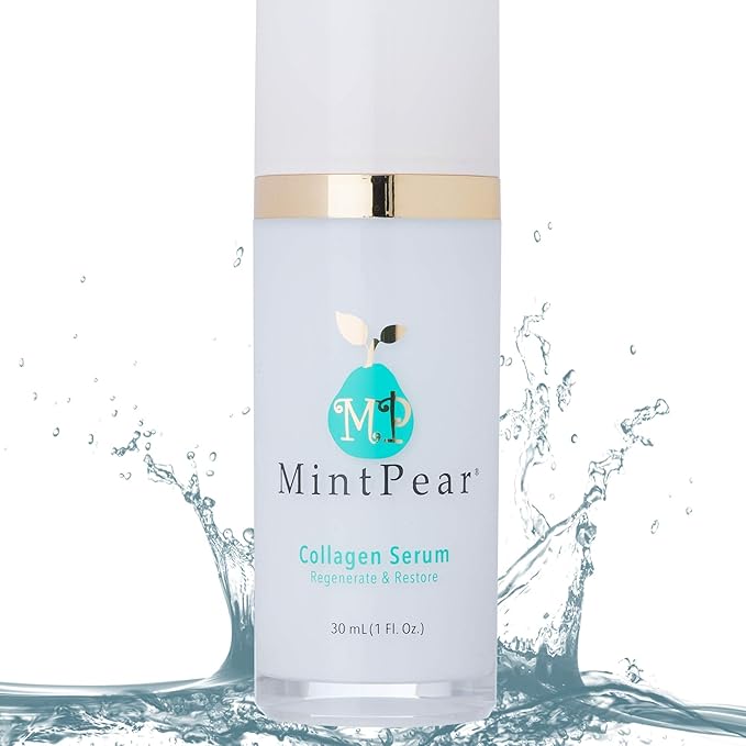 MP MINTPEAR Collagen Peptides Serum 30ml - Anti-Aging Tri-Peptide Firming Serum for Wrinkles & Fine Lines Reduction, Skin Elasticity & Texture Improvement