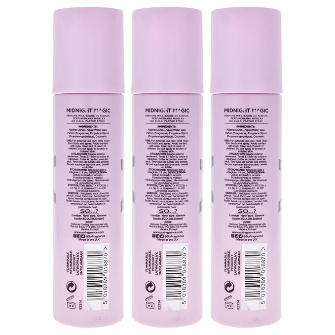 So...? Midnight Magic Perfume Mist for Women - 4.7 oz Mist - Pack of 3