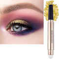 Gold Eyeshadow Stick Makeup Metallic And Matte Shimmer Cream Eye Shadow Pencil Crayon Smooth Glitter Primer Palette Long Lasting Waterproof Highlighter Hypoallergenic Eye Liner