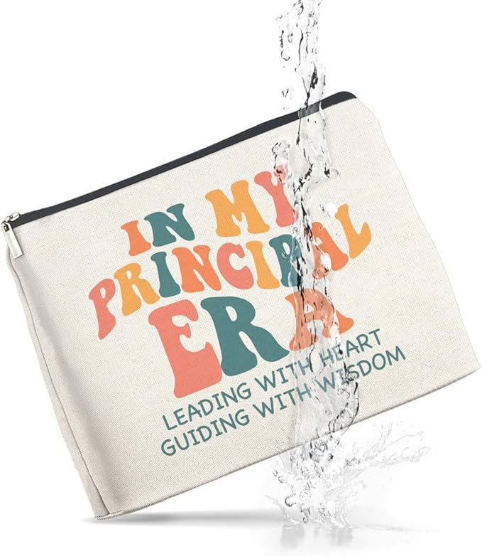 Principal Gifts Makeup Bag Principal Thank You Gifts in My Principal Era Cosmetic Bag Zipper Makeup Pouch