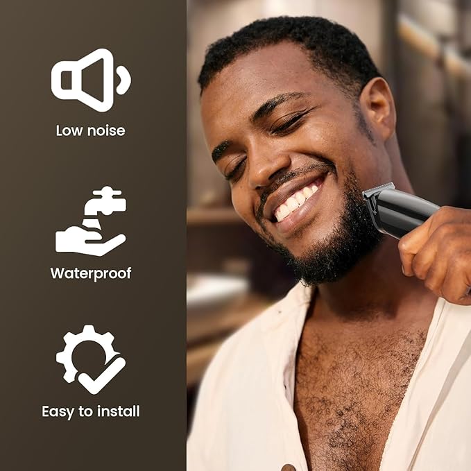 SHPAVVER Beard Trimmer for Men: Professional Barber Hair Clippers - 12-in-1 Cordless Grooming Kit - Waterproof Electric Razor with Turbo Speed & Precision Blades
