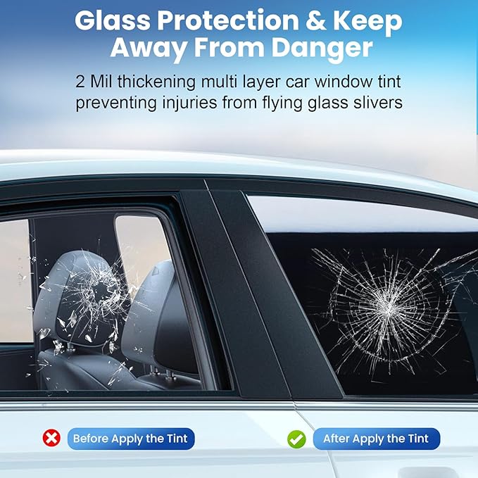 Car Window Tint 35% VLT 24" in x 100'Ft Nano Ceramic Window Tint Roll, 2 Ply Automotive Window Tint Privacy Film for Car Sun Protection, UV & Heat Blocking and Scratch Resistant
