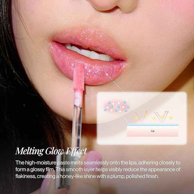 ENTROPY MAKEUP Tulle Lip Gloss, Lightweight 3D Pearl Shimmer, Ultra-Gloss High Shine, Non-Sticky Moisturizing Lip Gloss with Peptide Complex, Silk