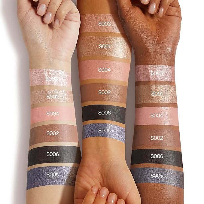 Nude Eyeshadow Stick Makeup Set 1PCS, Neutral Shimmer And Matte Cream Eye Shadow Palette, Metallic Bronze Smoky Eyeliner Brightener Crayon Pencil Kit, Ideal Gift for Women -Rosé-Amethyst