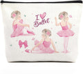 fkovcdy Cute ballerina makeup bag watercolor ballet dancing girl dancer gift recital gift little girl teen student ballet lover 08