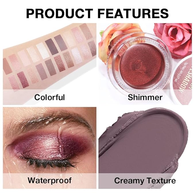Single Cream Eye Shadow,Chocolate Nude Matte Natural Monochrome Eyeshadow Palette,Waterproof,Long Lasting Naturing-Looking,Vegan & Cruelty-Free,720