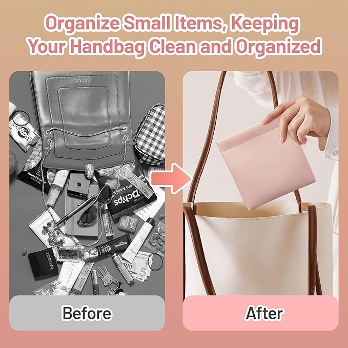 4.72″x4.72″ Small Pouches for Purse, 4PCS Cute Snap Closure Storages, Mini Organizer for Inside Large Makeup Bag, Organize Cosmetic, Lipstick, Jewelry, Card, Coins in Women's Handbag/Travel