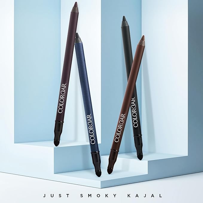 Colorbar Just Smoky Eye Pencil - Eyeliner Pencil with Built-in Smudger - Waterproof Formula - Matte Finish - 008 Just Marsala - 0.04 oz