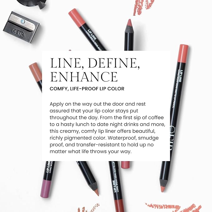OFIR Longwear Demi-Matte Lip Pencil | Smudge-Proof, Easy Glide, Hydrating, Long-Lasting Color | What eh-ver! - Nude Brown Lip Liner Pencil | 0.042 OZ