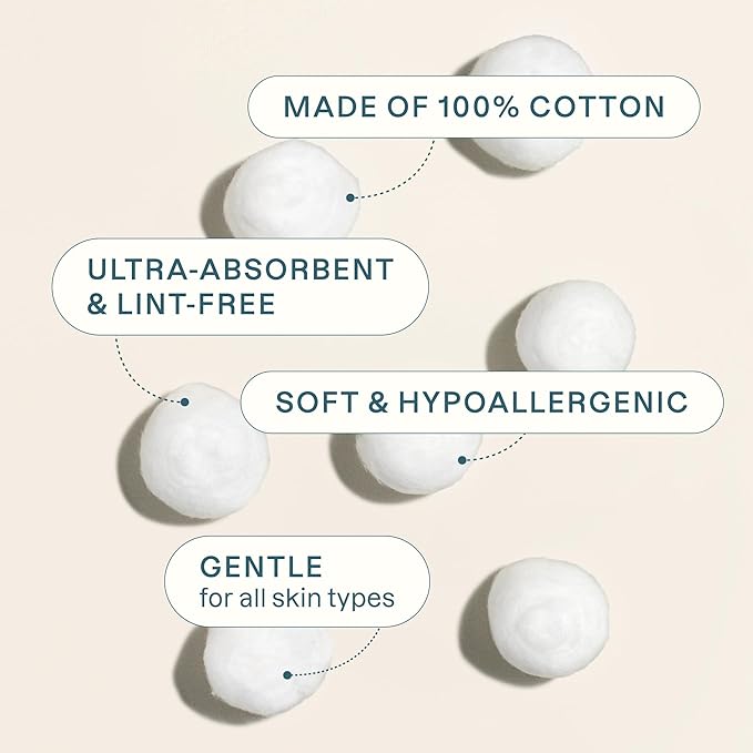 Cliganic Super Jumbo Cotton Balls (400 Count) - Hypoallergenic, Absorbent, Large Size, 100% Pure