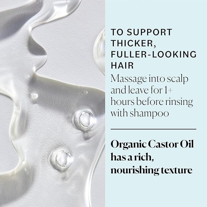 Sky Organics Castor Oil - USDA Certified Organic Hair Oil for Hair Growth, Skin, Face, Eyelashes - Cold Pressed & Hexane Free - Pure Organic Castor Oil Pack Wrap - Carrier & Hair Treatment Oil